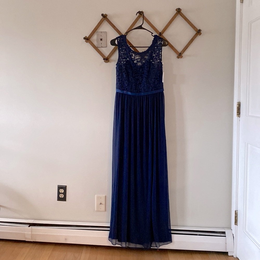 Bridesmaid dress - Navy Blue & Lace